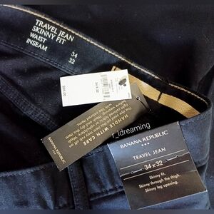 NWT Black Skinny Travel Pant Size 34X32 By Banana Republic Factory